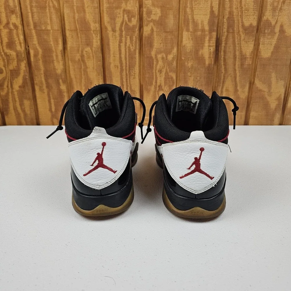 Air Jordan Prime Flight Shoes Mens Sz 10 White Black Gym Red 616846-101